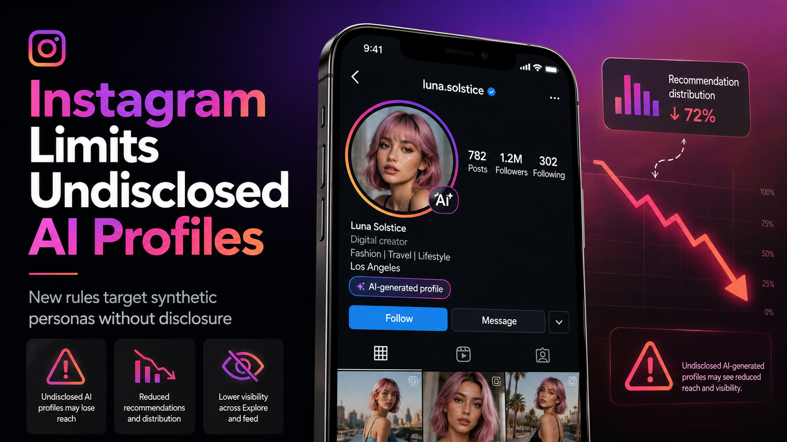 Instagram Will Limit Reach of Undisclosed AI-Generated Profiles